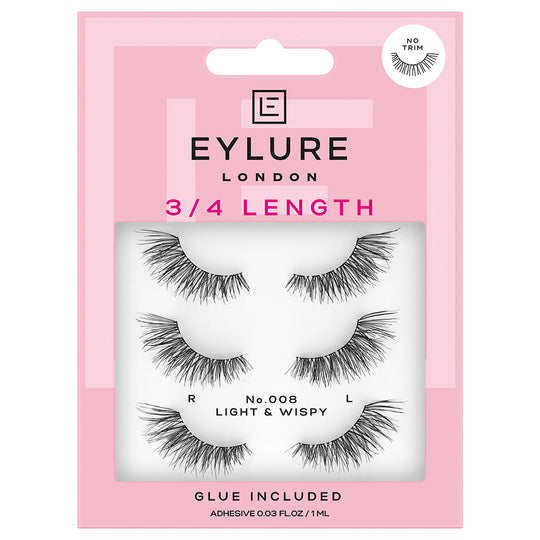 Eylure 3/4 Length Lashes 008 Multipack (3 Pairs)